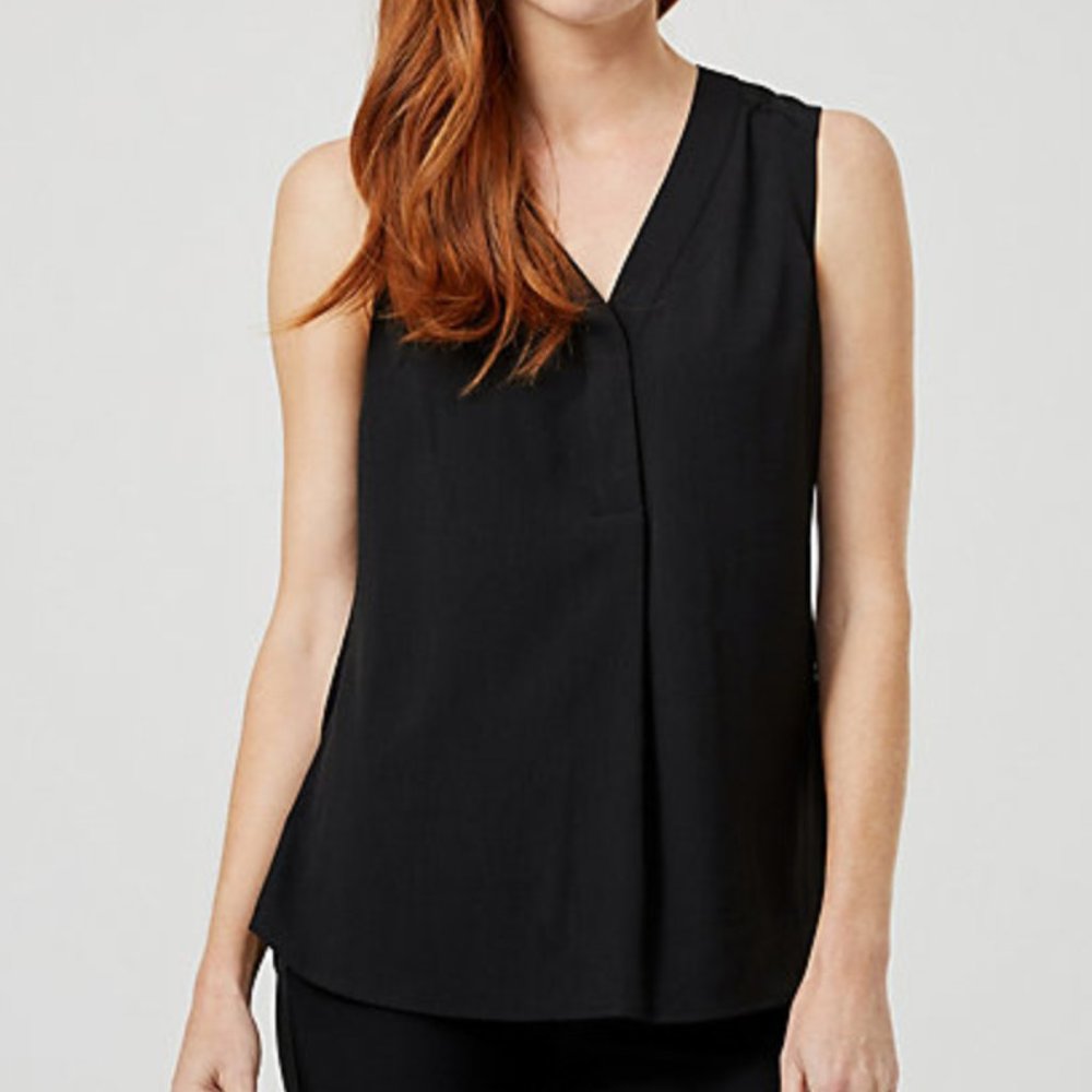 Le Chateau Crepe de Chine Blouse in Black